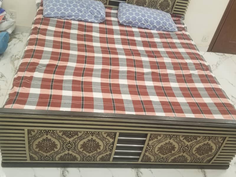 Bed + Side Table + Dressing Table+ Bed Mattress+Pillow 5