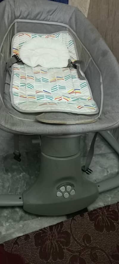 Gray baby swing