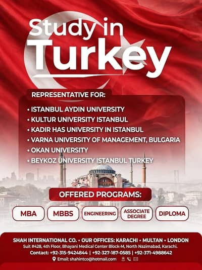 STUDY IN TURKEY (100% APPROVAL FOR STUDENTS)