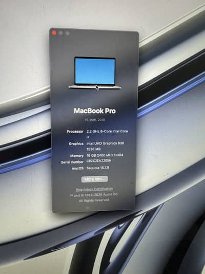 Macbook pro 2018 15 inch