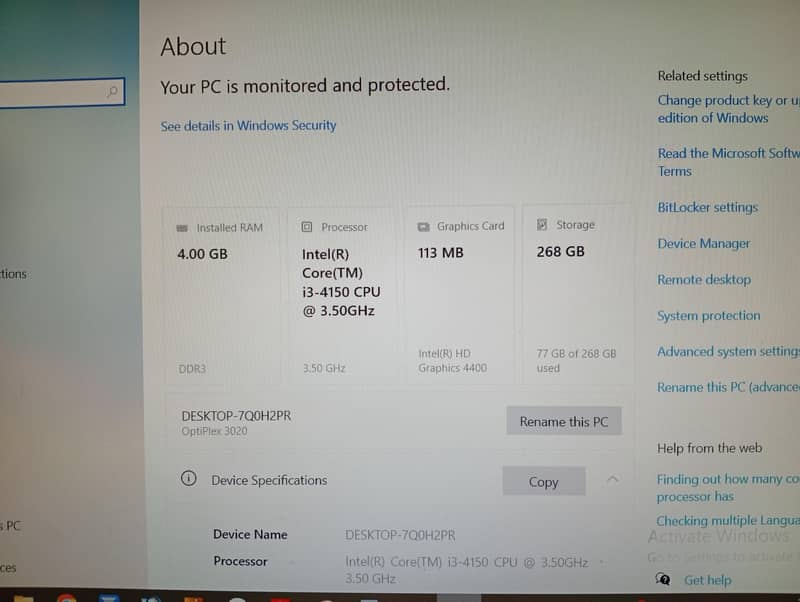 Dell computer plus HP LCD 0