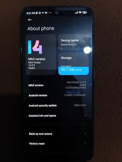 Xiaomi Redmi Note 10 pta 128 exchange possible
