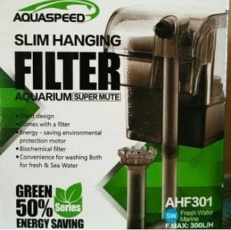 1 PCS Ultra Slim Hang On Back Filter External Water Filter for Aquarium Fish Tank Silent 3W AHF301 R6085