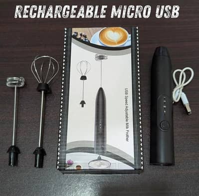 Rechargeable C-Type 3 Speed Egg Beater + Coffee Beater
