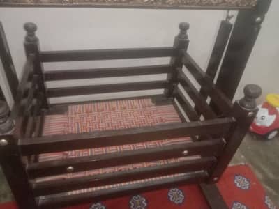 baby jhola wooden wheel lagy huwy hn