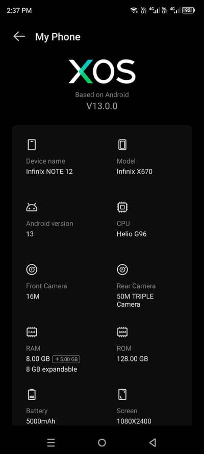 Infinix Note 12 G96