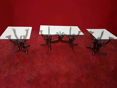 Wood and glass table