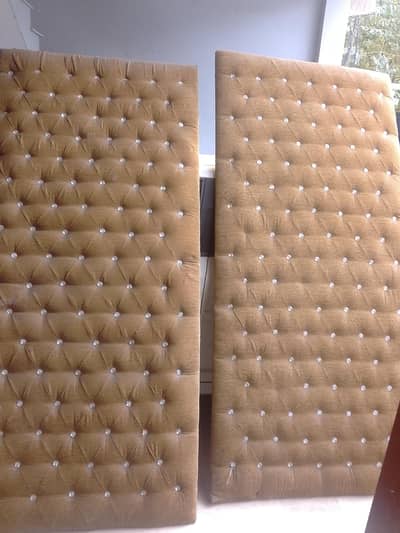 Elegant Golden Beige Headboard Sheets – Good Condition