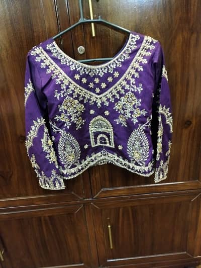 3 piece silk lehnga with hand embroidery