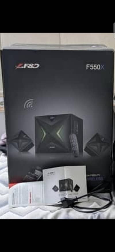 F&D 550X Boofer Speaker Bluetooth 112W Complete Box New Condition