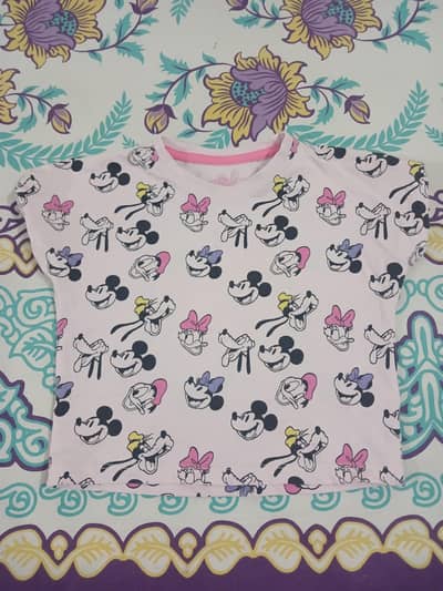 Girls Pink Mickey Mouse Printed 2-Piece Suit – Kids Wear