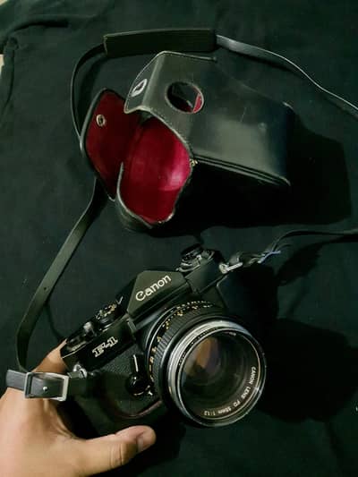 Canon F-1 Professional 35mm SLR Film Camera with Canon FD 55mm