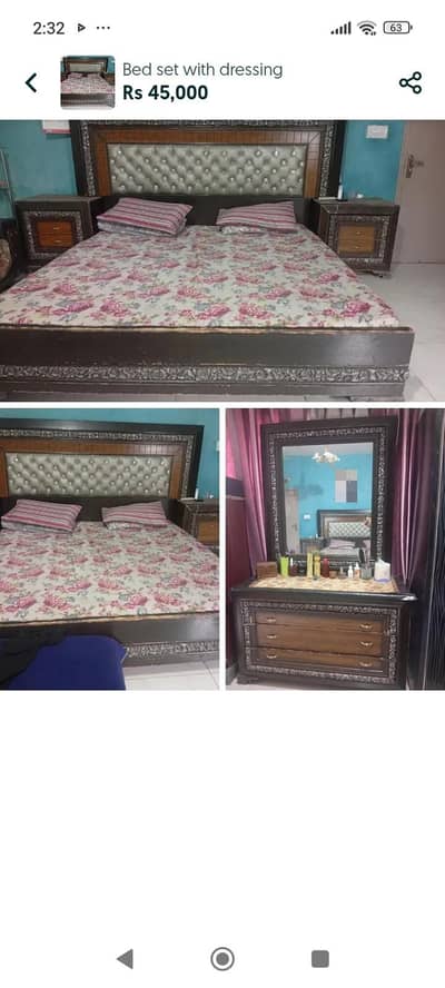 wooden bed