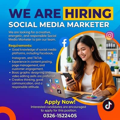 Social Media Marketer | Marketing Jobs | Female Marketer | Jobs