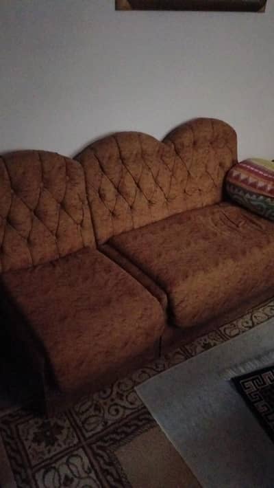 Finest conditioned double bed set with corner sofa for sale