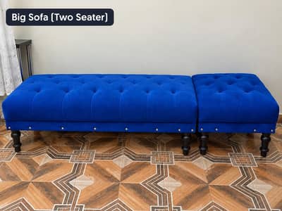Blue Sofa Set – 2 Seater + 2 Single Seaters