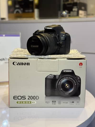 Canon Eos 200D DSLR With 18-55 STM Kit Lens | Complete Box