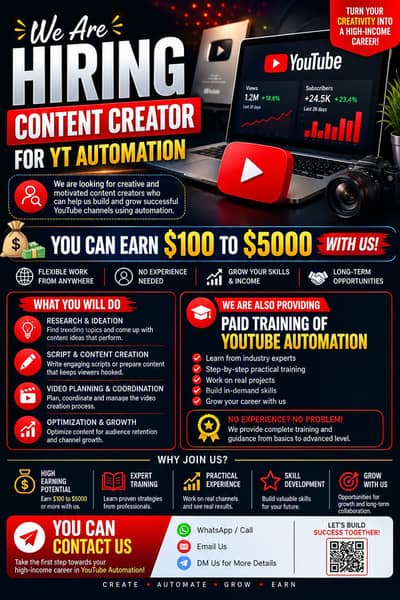 We are hiring creators