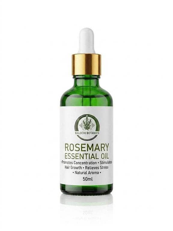 Rosemary Essential Oil – 100% Pure & Organic Rosemary Oil for Hair Care – BALOCHI BOTANICS 30ml, 50ml