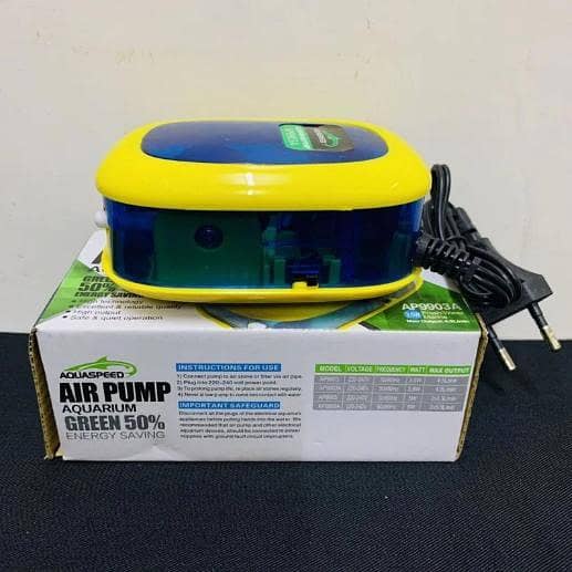 1 PCS Single Outlet Fish Aquarium Air Pump Oxygen Aerator High Output Silent 3.5W AP9903A R6088