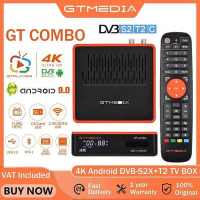 GTMEDIA GT Combo 4K Android TV Box & DVB Satellite Receiver