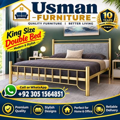 Bed Set//Double Bed//Single Bed// Iron Bed//Steel Bed/ 03051564851
