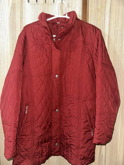 Maroon soft winter jacket