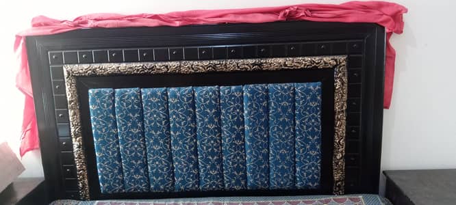 Bed with two side tables and mattress