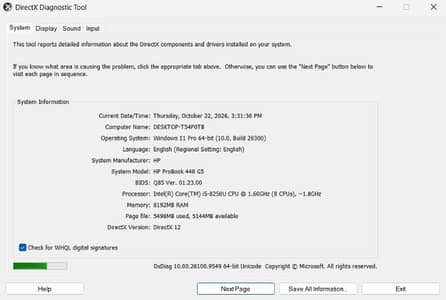 Hp Pro Book 440G5