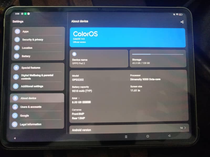 Oppo tab 2 2