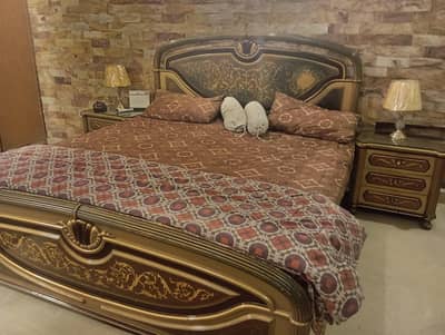 Used Solid Wood Bed Set with Spring Mattress – Rs. 129,999