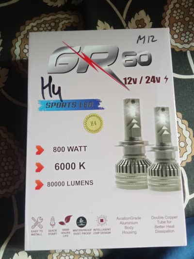 H4 headlight LED lights not a single use brand new condition