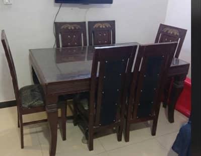 dinning table (6 chairs ,1 table )