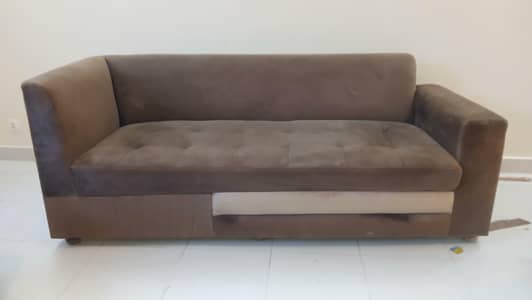 L Shape Sofa Set for Sale – Brown & Cream Colour