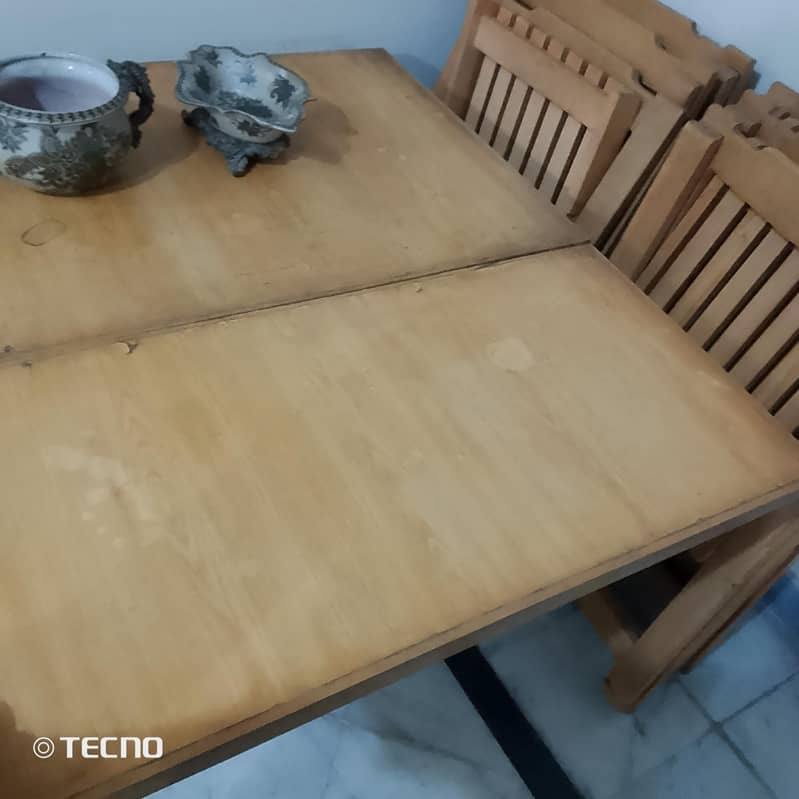 Dining table with six chairs 0