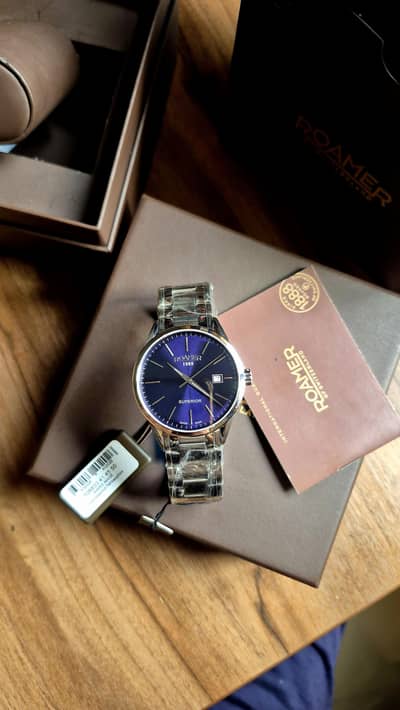 Roamer Superior 3H – Sunray Blue Dial, Sapphire crystal / (NOS) unworn