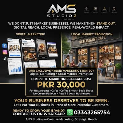 AMS Studioz — Complete Hybrid Marketing Package (Digital + Local)