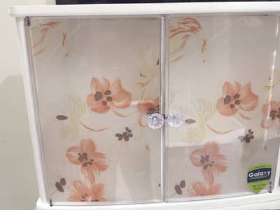 Stylish plastic bathroom cabinet