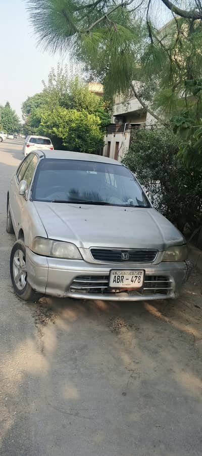 Honda City (Silver) For Sale 1998 sindh no my name - engine issue ha