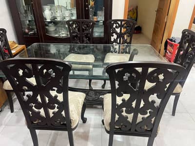 Dining Table Set with 6 Stylish Chairs | Elegant Design