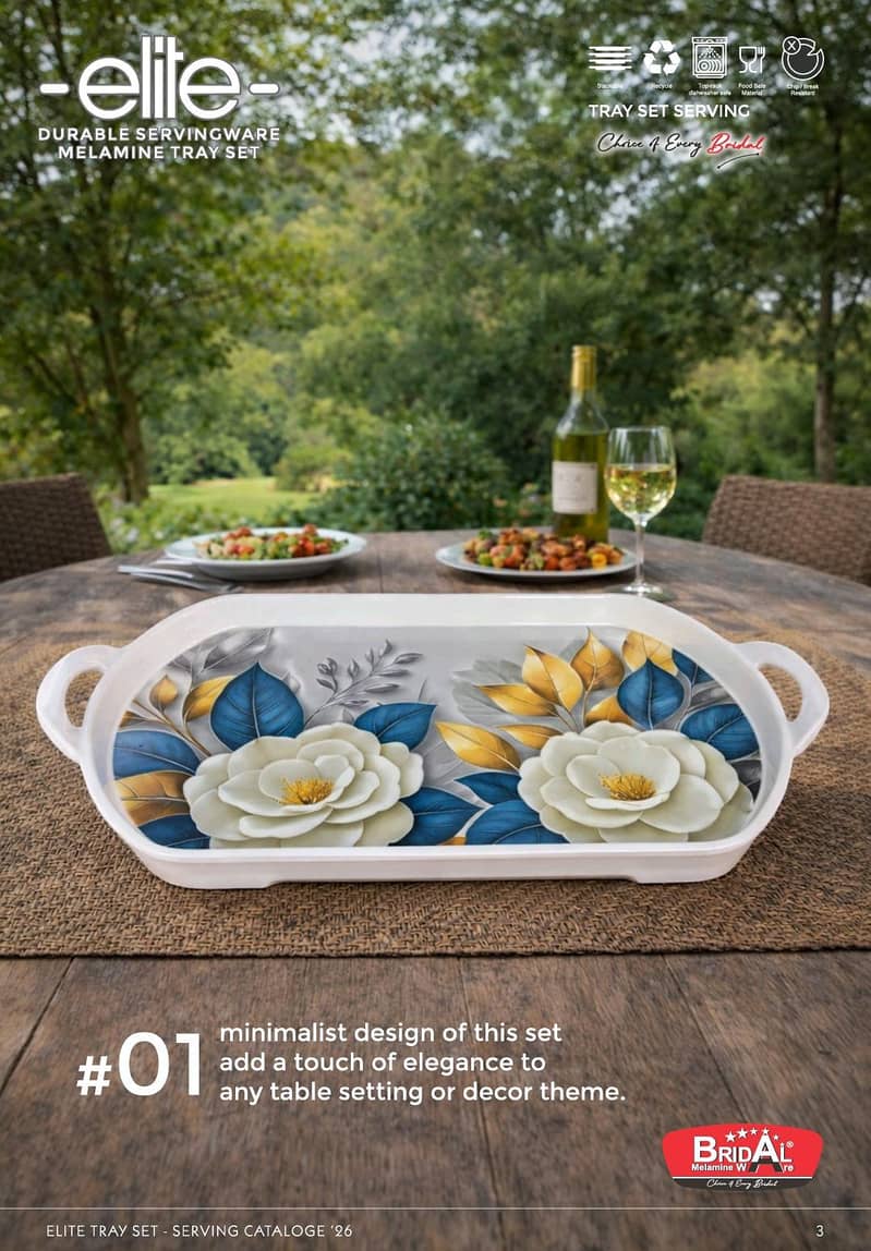 durable servingware melmine try set 2