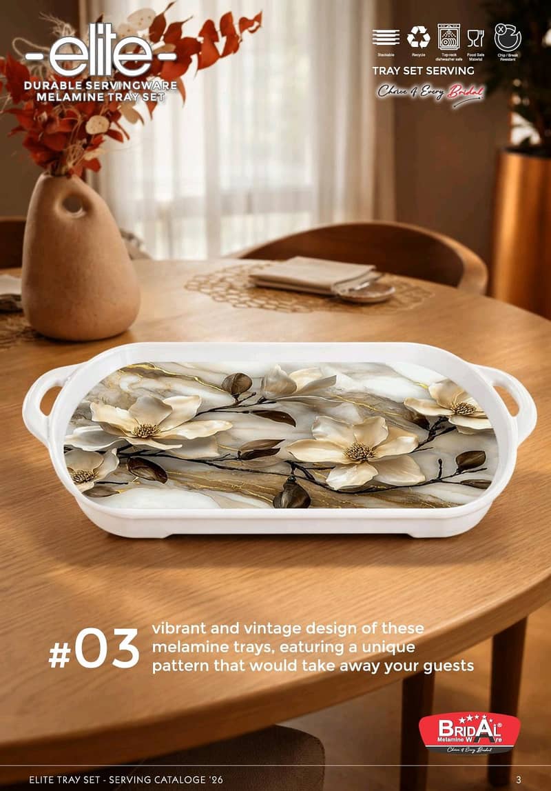 durable servingware melmine try set 3