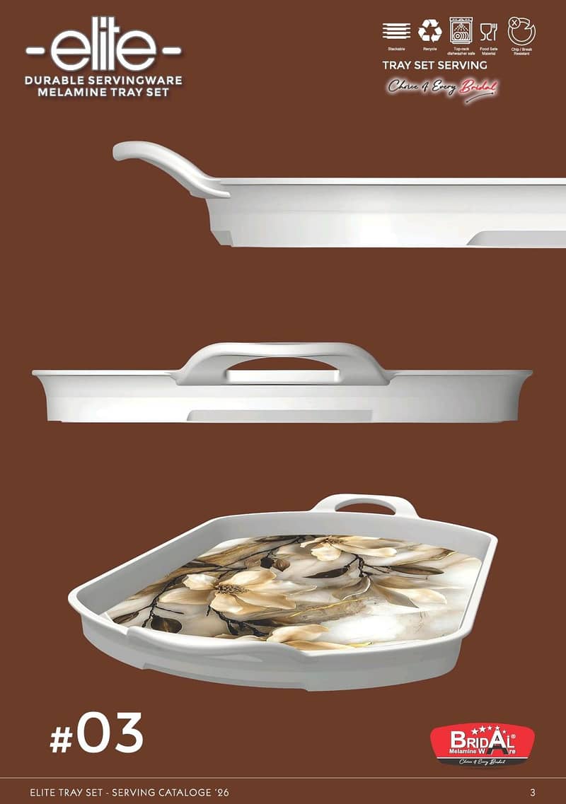 durable servingware melmine try set 5