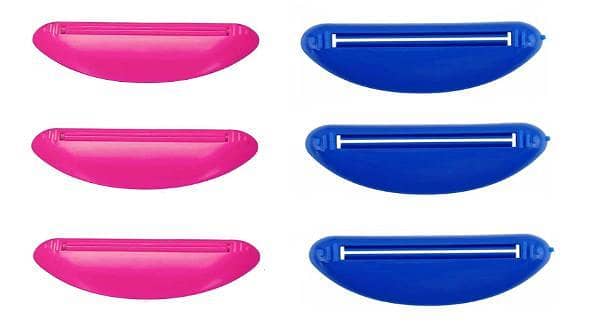 6PCS Manual Toothpaste Squeezer Clip Multipurpose Tube Dispenser Clamp Plastic Squeezing Tool for Bathroom Accessories R6101