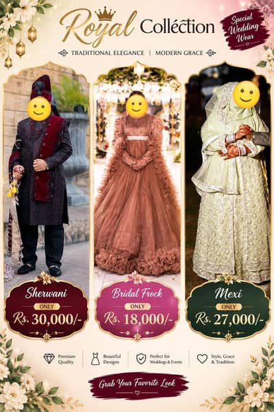 Bridal & wedding wear collection/sherwani , bridal, frock, maxi