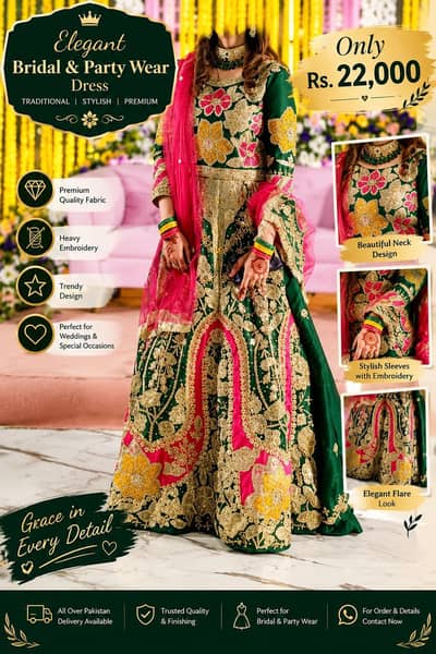 heavy embroidery wedding dress/elegant party wear lehnga choli