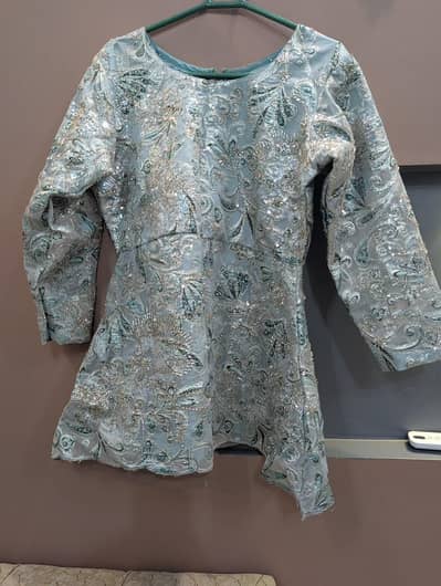 short frock with lehenga