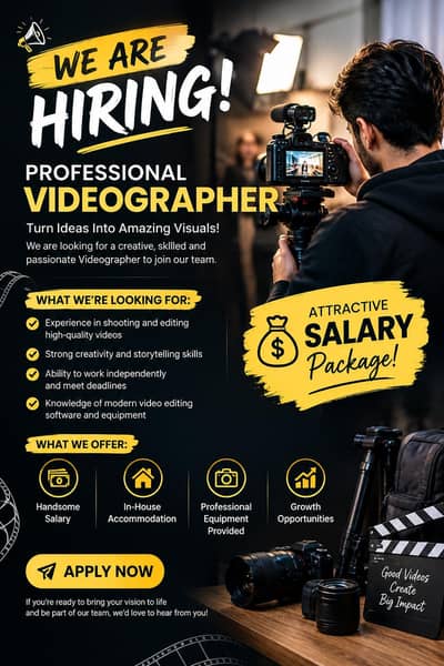 Hiring Professional Video Editor – Attractive Salary Package