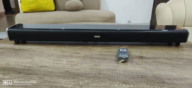sound bar . . with 2 speaker and 2 base speaker down side with remote