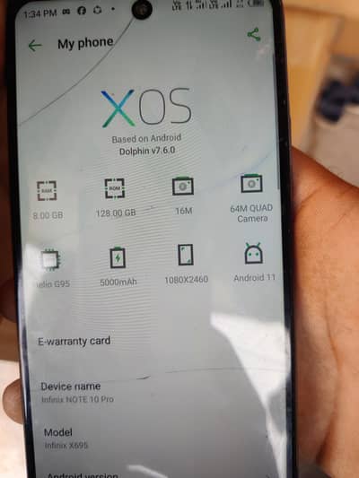 Infinix Note 10 Pro 8/128 with charger